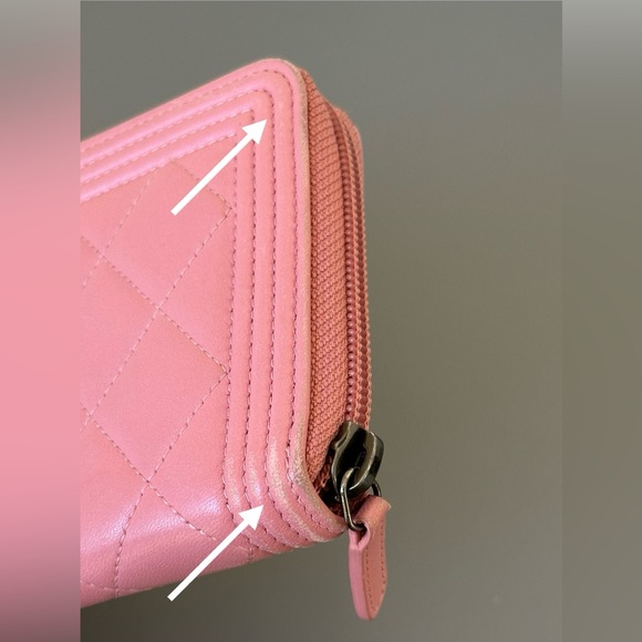 Chanel Quilted Lambskin Pink Boy Zippy Wallet - Picture 10 of 16